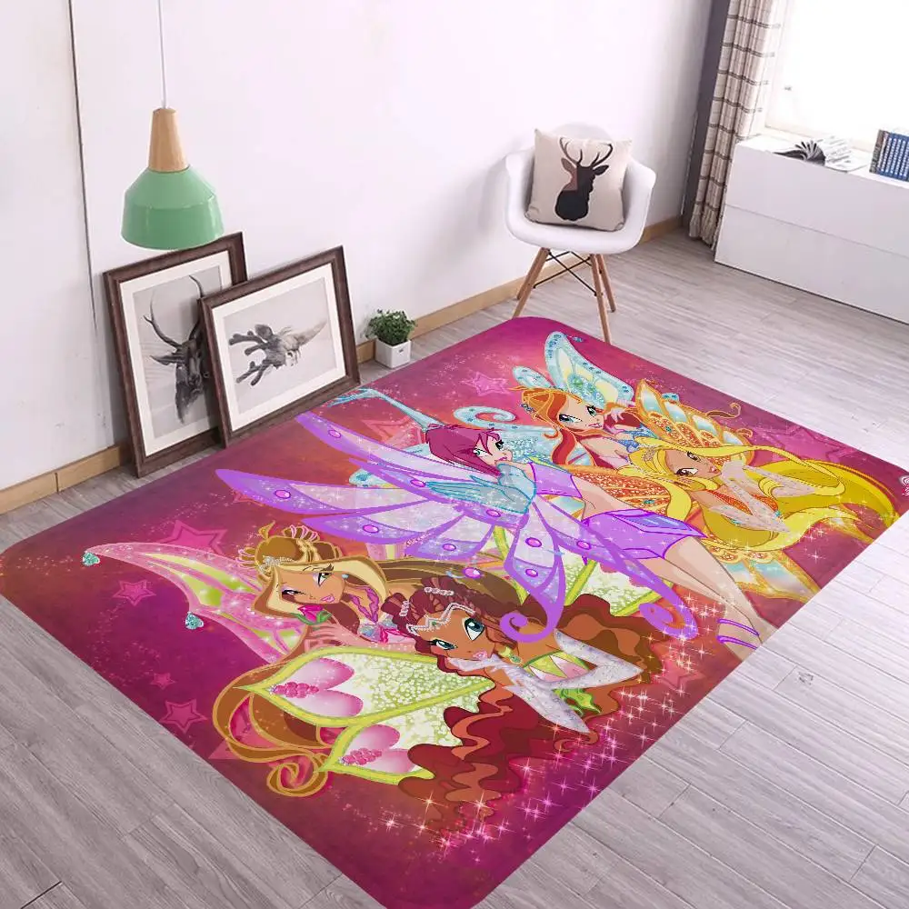 Cute-W-Winxed-Cartoon Entrance Door Mat Washable Non-Slip Living Room Sofa Chairs Area Mat Kitchen Welcome Doormat