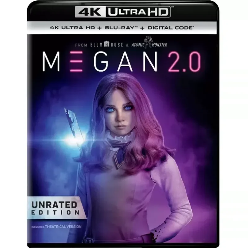 4k-uhd「メーガン20／ヒューマン・キリング20」（2025年）、ドルビービジョン対応、ブルーレイ映画、ブルーレイディスク。