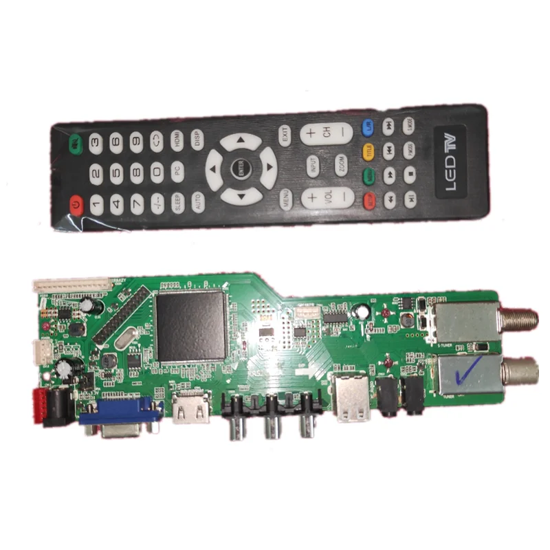 Free shipping!  RR52C.04A Support Digital Signal DVB-S2 DVB-C DVB-T2/T ATV Universal LCD Driver Board Dual USB play media