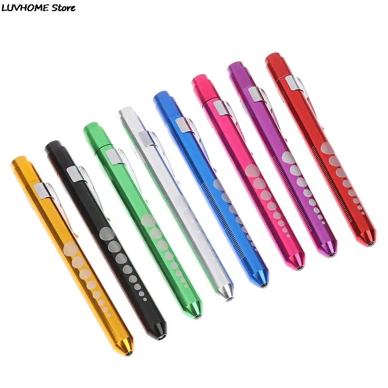 LED Flashlight Work Light First Aid Pen Light Torch Lamp Pupil Gauge Measurement Portable Medical Pen light