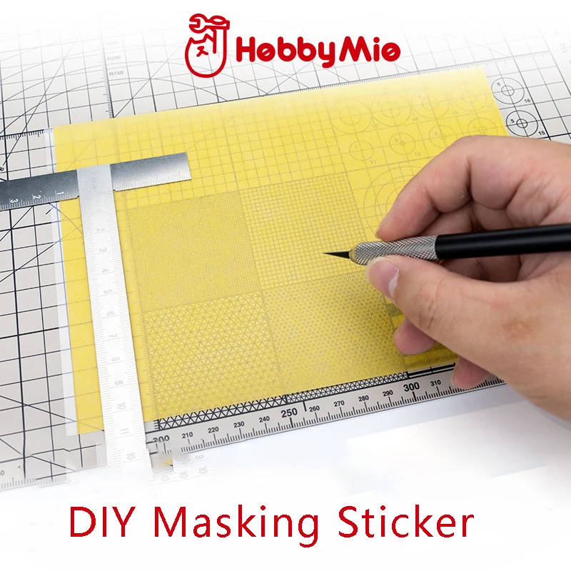 Hobby Mio Flat Blank Masking Paper DIY Sticker Size 21cm*14.5cm Masking Tape Model Kit Diorama Modeling