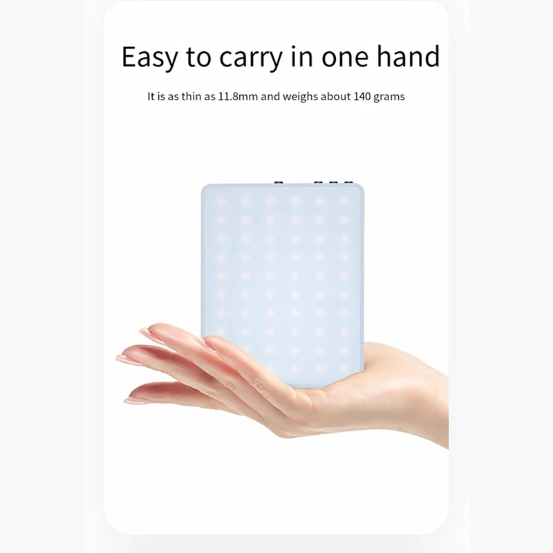 Luce per selfie per telefono LED RGB Batteria da 2000 mAh Luce di riempimento video ricaricabile Luce video portatile a 3 modalità di illuminazione