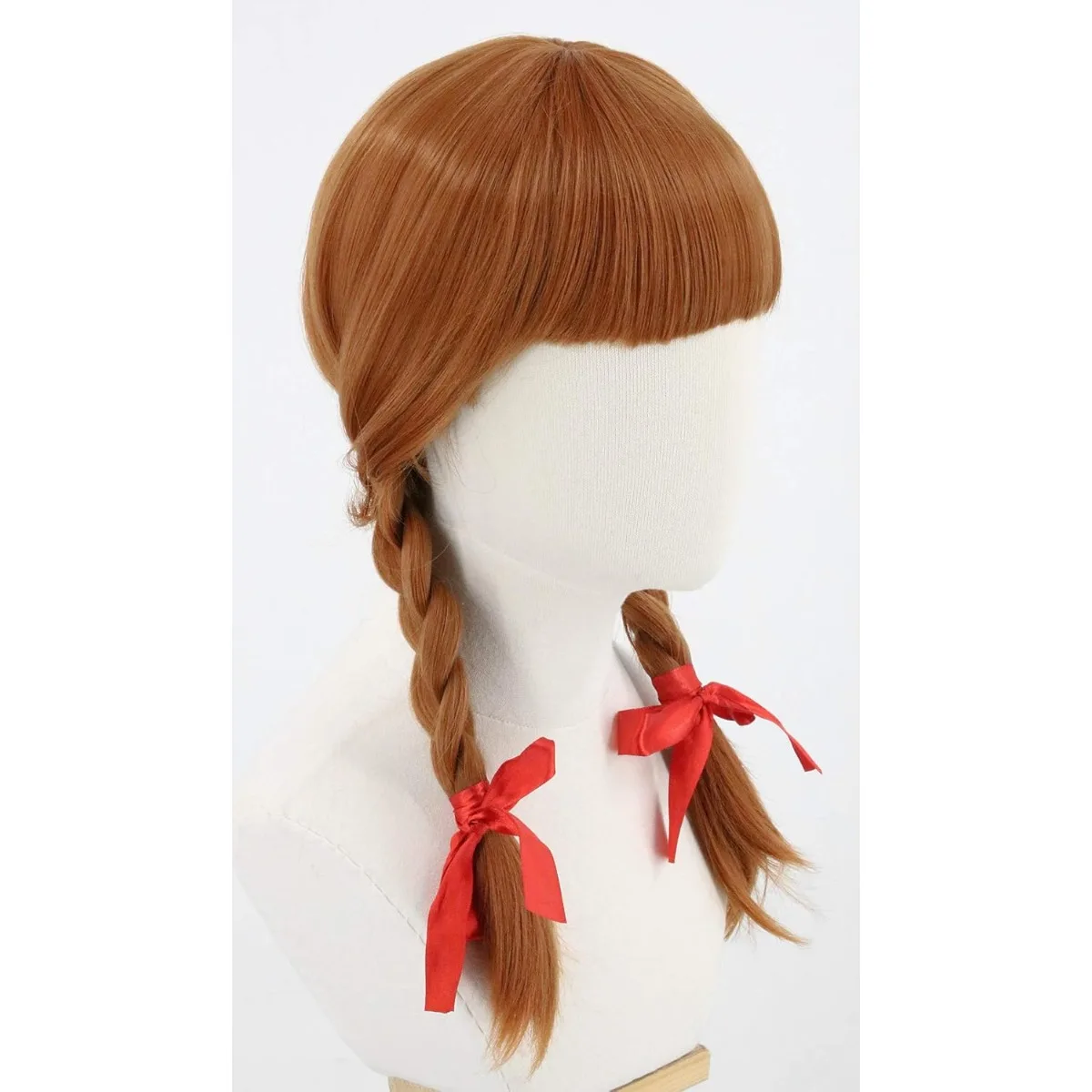 Women or Girl Long Brown Braids Wig Halloween Costume Cosplay Wigs Annabelle cos wig