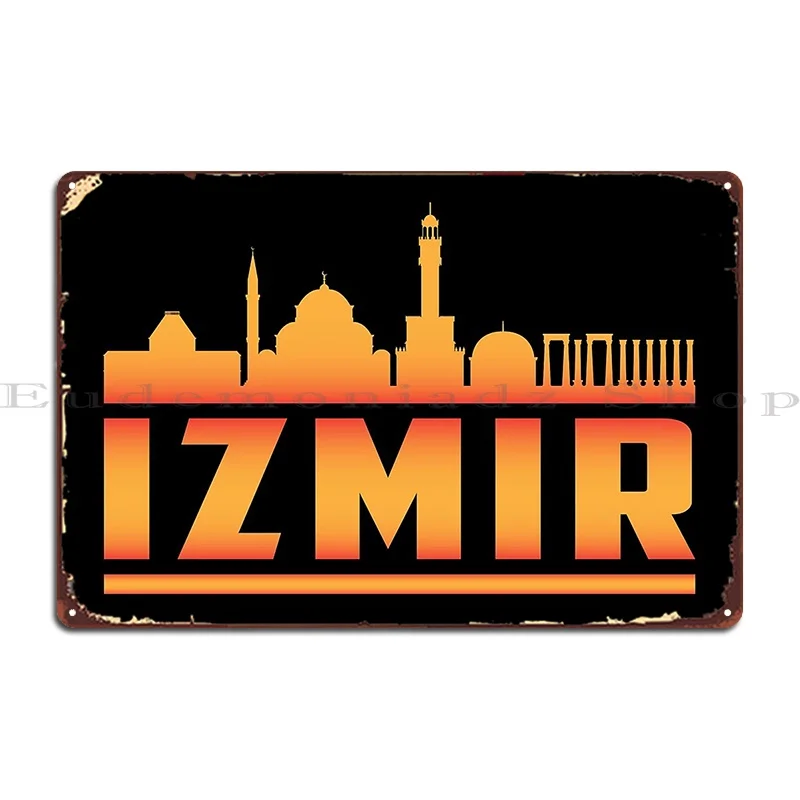 لافتة معدنية مطبوعة على إزمير لديكور الحائط ، عطلة في مدينة تركيا ، هدية مقولة رائعة مضحكة ، كهف صدئ ، ملصق لافتة من القصدير #1