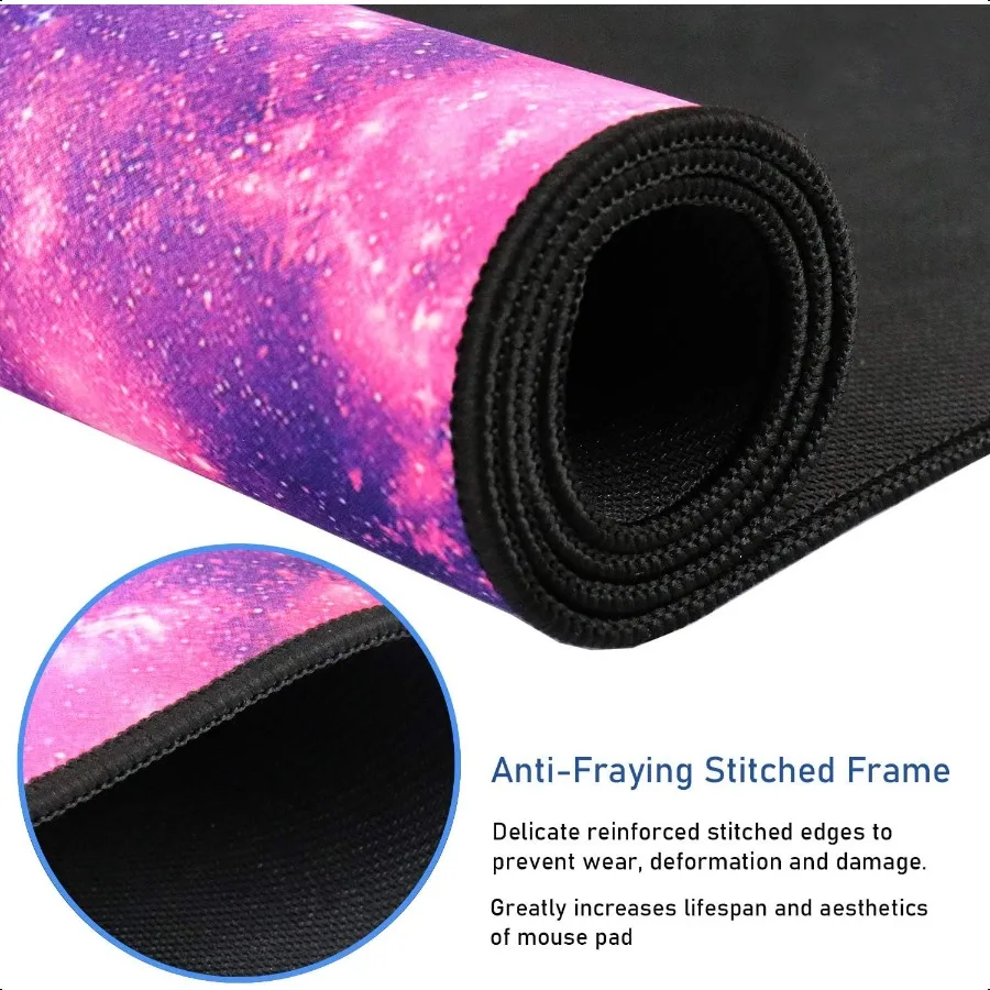 Alfombrilla de ratón para juegos, 31,5x15,7x0,12 pulgadas, impermeable, teclado de ordenador, alfombrilla para ratón, alfombrilla antideslizante, Base de goma y bordes cosidos para