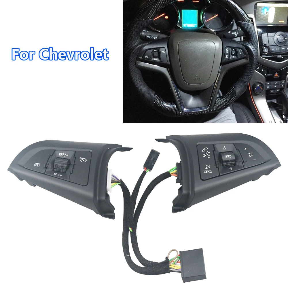 Right and Left Multifunction Steering Wheel Cruise Control Audio Volume Bluetooth Switch Button For Chevrolet Cruze 2009-2014