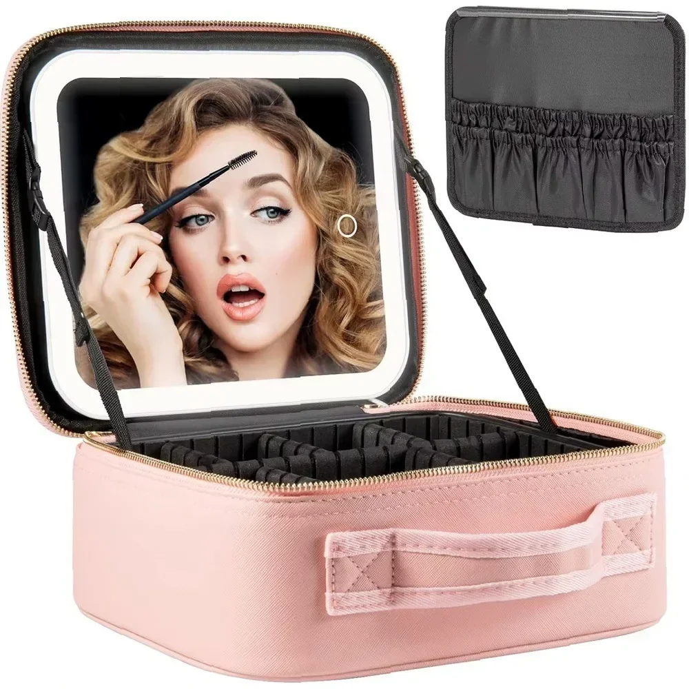 large-led-mirror-makeup-bag-travel-train-case-cosmetic-organizer-with-3-color-lights-adjustable-dividers