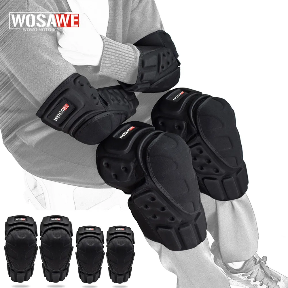 

WOSAWE Motorcycle Knee Guard Body Protection Motocross Knee pads and Elbowpads skiing Skateboard Pulley Riding Protective Gear