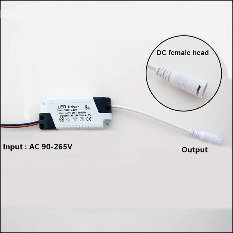 LED Power Supply 1W-24W 240-280mA Driver Adapter With SM Or DC Plug AC90-265V Lighting Transformer For LED Panel Light Downlight