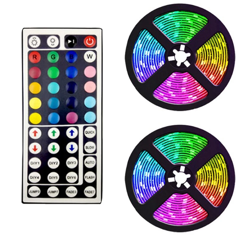 CMHI-10M Luzes de tira LED à prova d'água com controlador de 44 teclas Faixa de luz RGB que muda de cor flexível