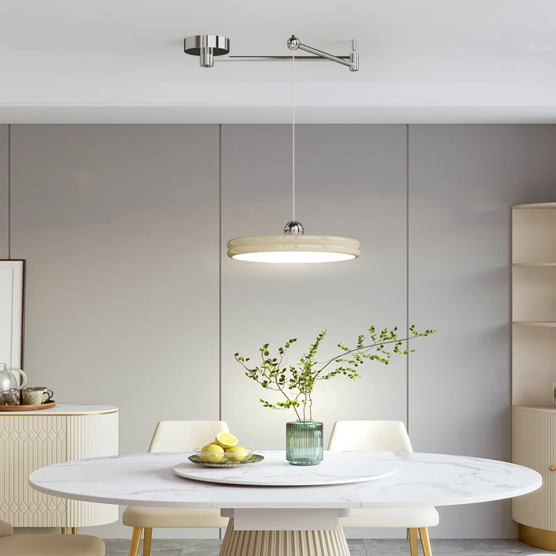 Modern Restaurant Pendant Light Cream Style Bar Counter Rocker Arm Pendant Light Modern Minimalist Dining Hall Decor Home Light