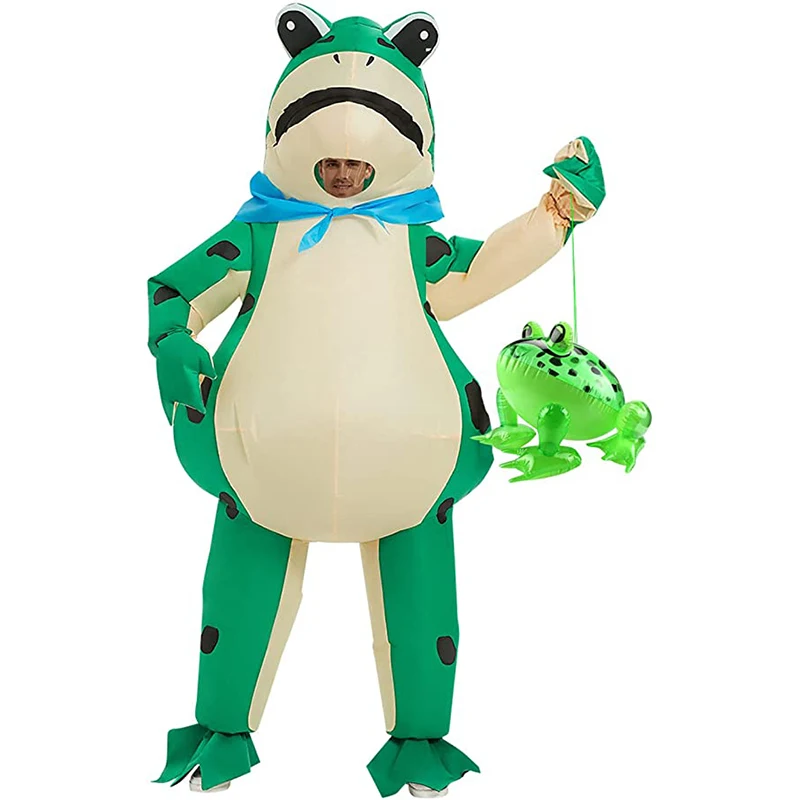 

Inflatable Frog Costume with Blow Up Frog Costume for Halloween Mardi Gras Party Funny Animal Costume for Adult Role Play