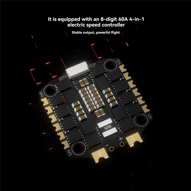 For RC FPV Drone TAKER F745 BT 8Bit 60A FPV Stack 60A 4-In-1 ESC With Dual Gyroscope 512MB Black Box 30.5X30.5Mm