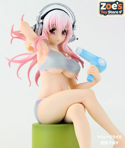 In Stock FuRyu Special Figure Super Sonico After Bath Ver 16cm Anime Girl PVC Collectible Model Toy Gift view 4