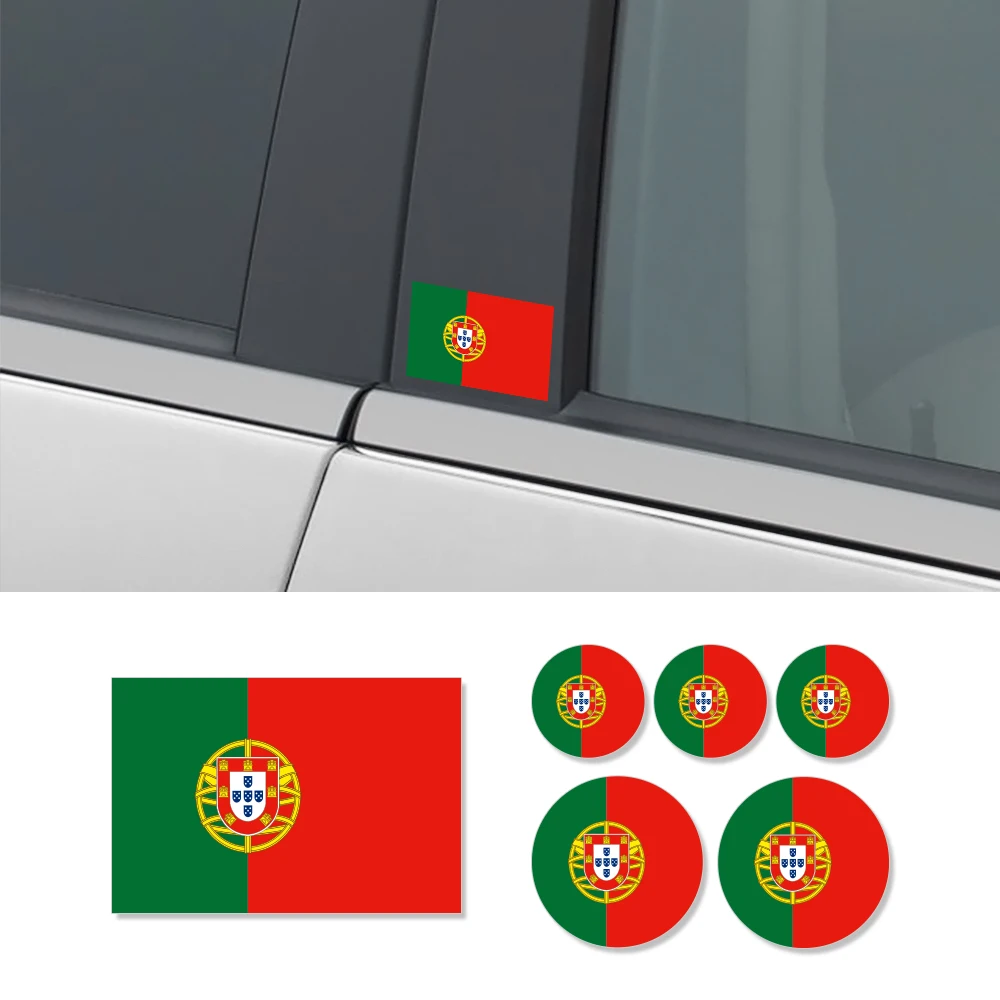 

Автомобильная наклейка из ПВХ с флагом Португалии, виниловые наклейки на окно для Renault Clio Peugeot 208 Tesla Benz Citroen BMW VW, автоаксессуары