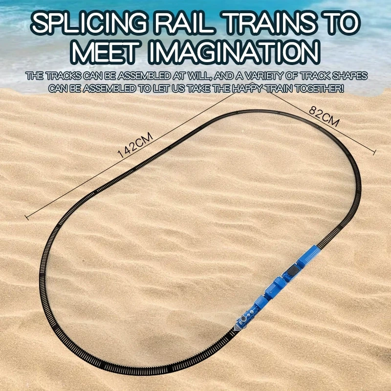 Electric Train Toy Set with Circular Track, Assembly Track Train Toy Set, Children's Birthday Gift（Some parts are sent random）