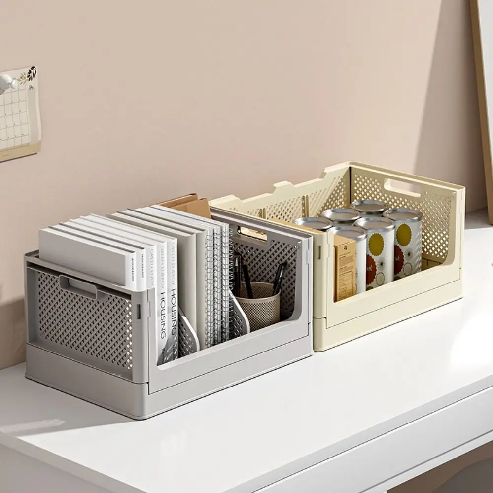 

Large Capacity Foldable Storage Basket Portable Multi-purpose Toys Storage Bin with Dividers Books Sorting Box Clothes