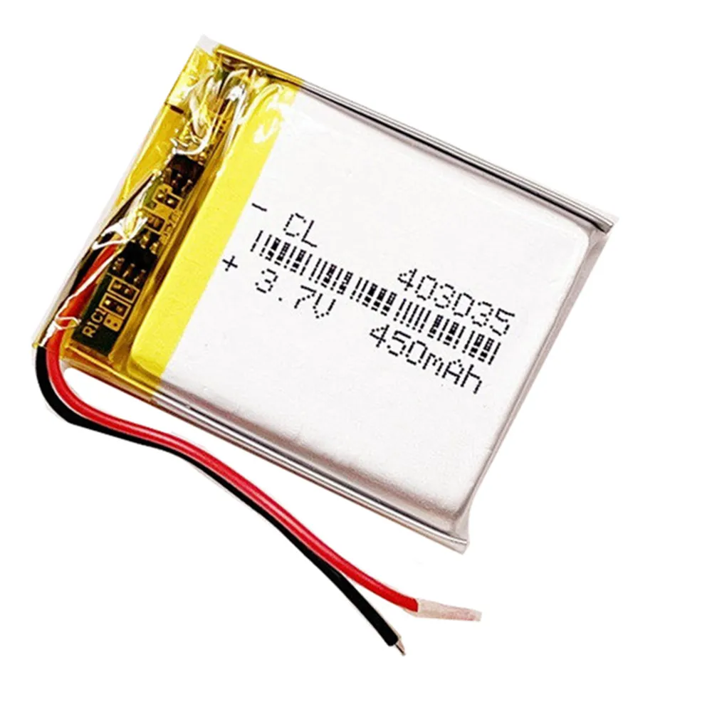 1-10PCS 403035 403335 3.7V 450mAh Lithium Polymer Rechargeable Battery For MP3 MP4 GPS DVD Bluetooth Speaker Headset Recorder