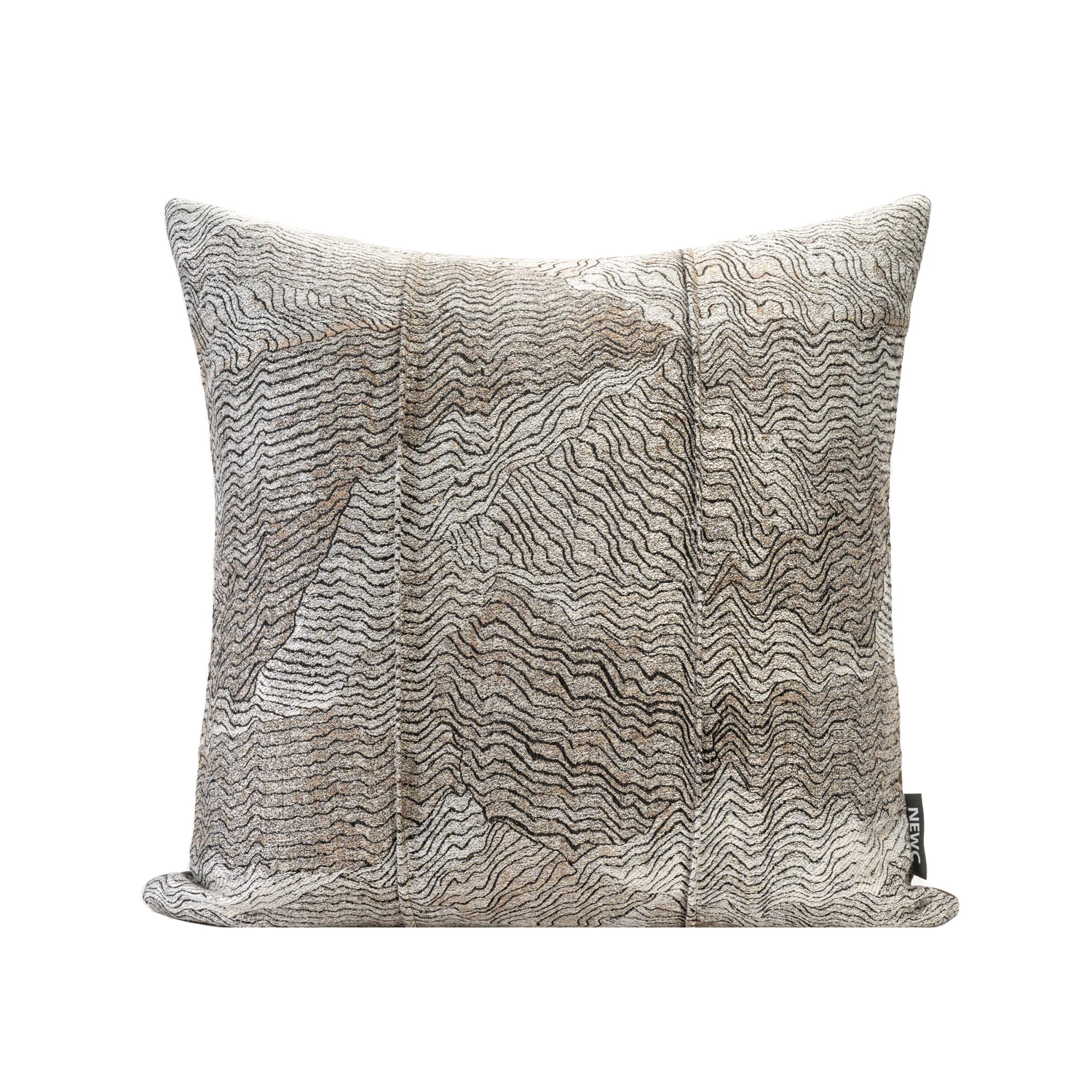 Retro Wave Pillows Brown Terracotta Color Cushion Case Abstract Geometric Decorative Pillow Cover For Sofa Chair Home Decoration