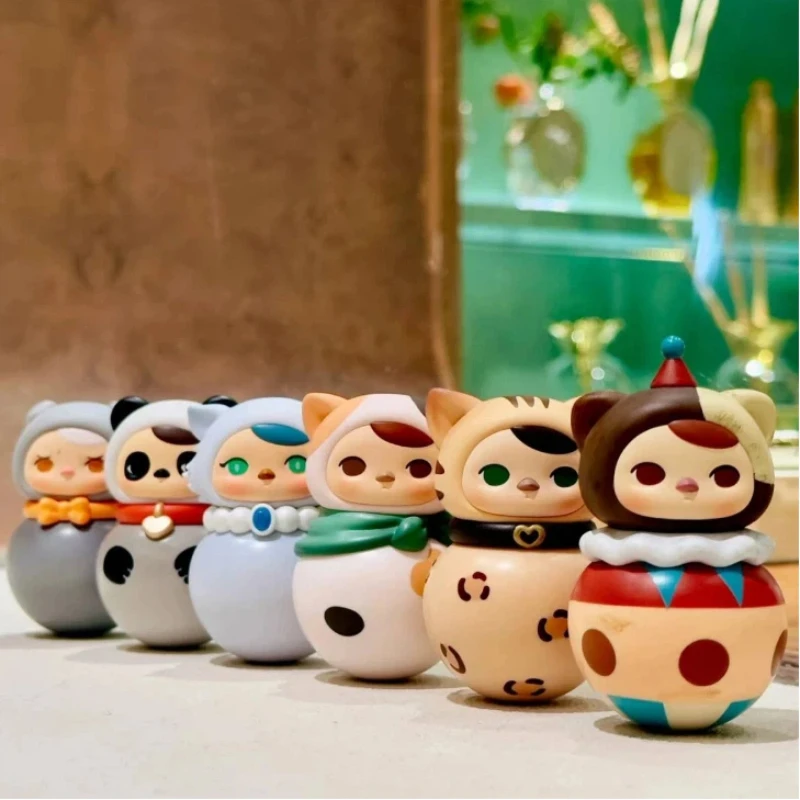 

Original Popmart Pucky Meow Meow Tumbler Series Mystery Box Toys Figurines Blind Boxes Doll Decorations Children Birthday Gifts