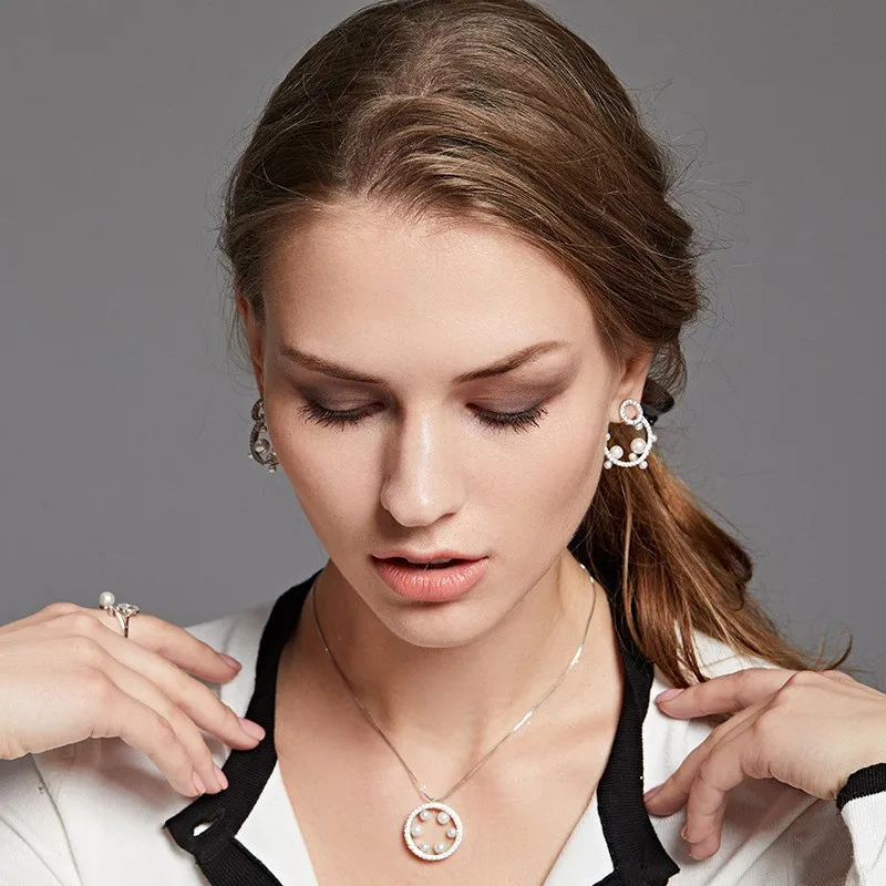 Kenjie [Sold out and will not replenish] Necklace collarbone chain, pick up the missing zircon micro-inlaid necklace jewelry, fr