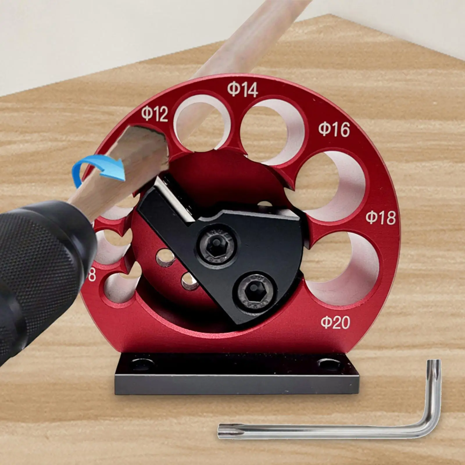 8 in 1 Woodworking Doweling Maker Metric 8mm to 20mm Auxiliary Tool for Woodworking Decoration Workers Carpenter DIY Enthusiast