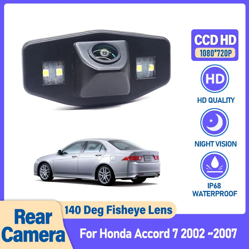 HD 1080P Car Rearview Backup Camera Waterproof Wide Angle For Honda Accord 7 2002 2003 2004 2005 2006 2007 Waterproof
