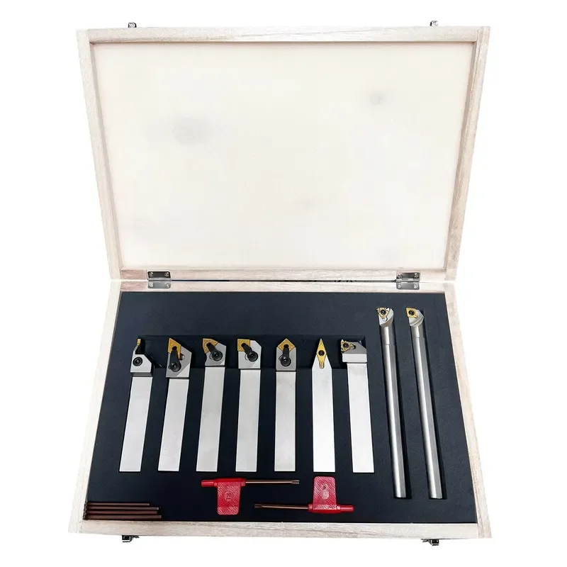 Mechanical Turning Tools Set Tool Holders Indexable Lathe Cutting Tools Insert 7/9pc Set Carbide OEM 16mm-32mm