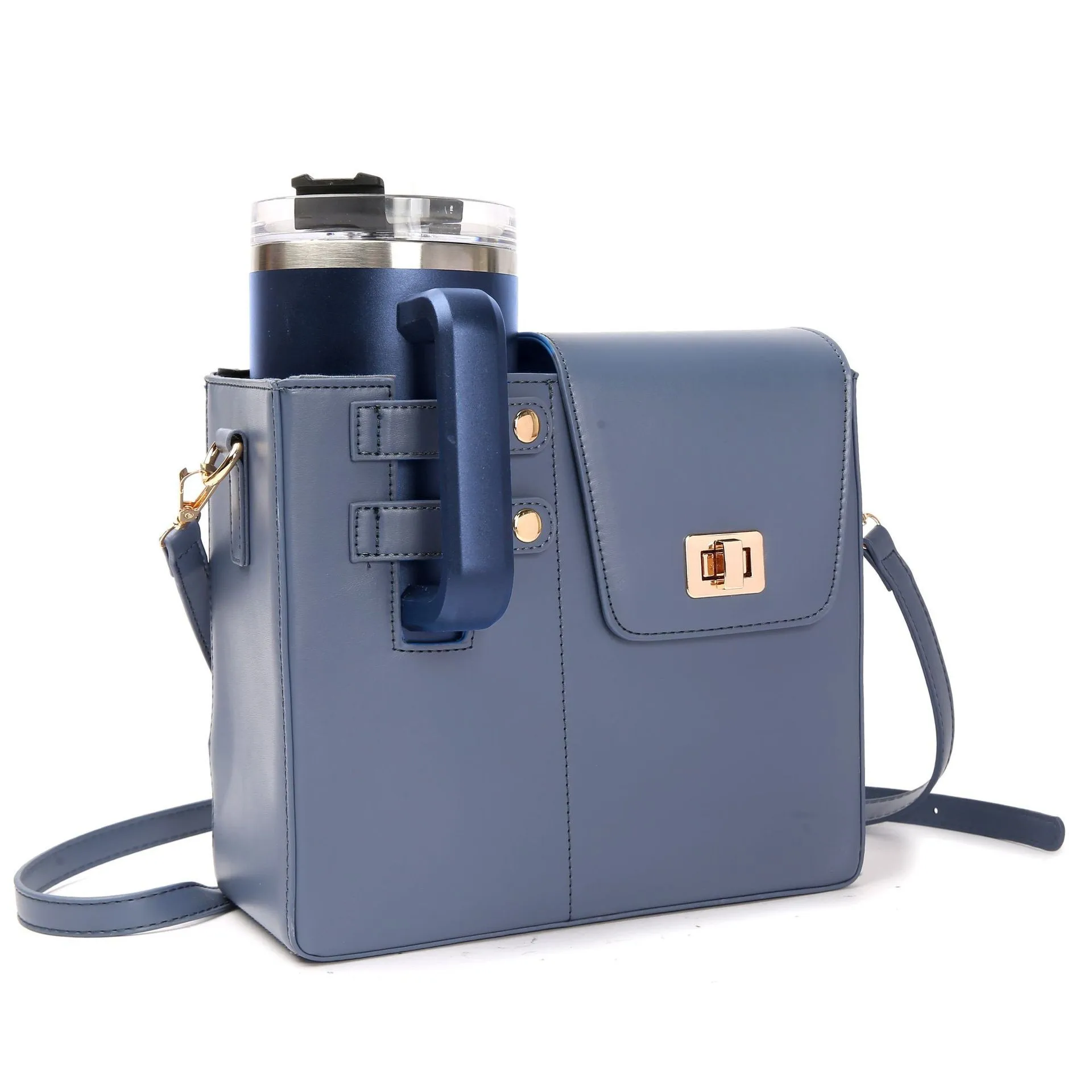 Crossbody Bags for Women Single-shoulder Bag Outdoor Portable Beverage Bottle Water Cup Bag Commute Cross-body Bag PU