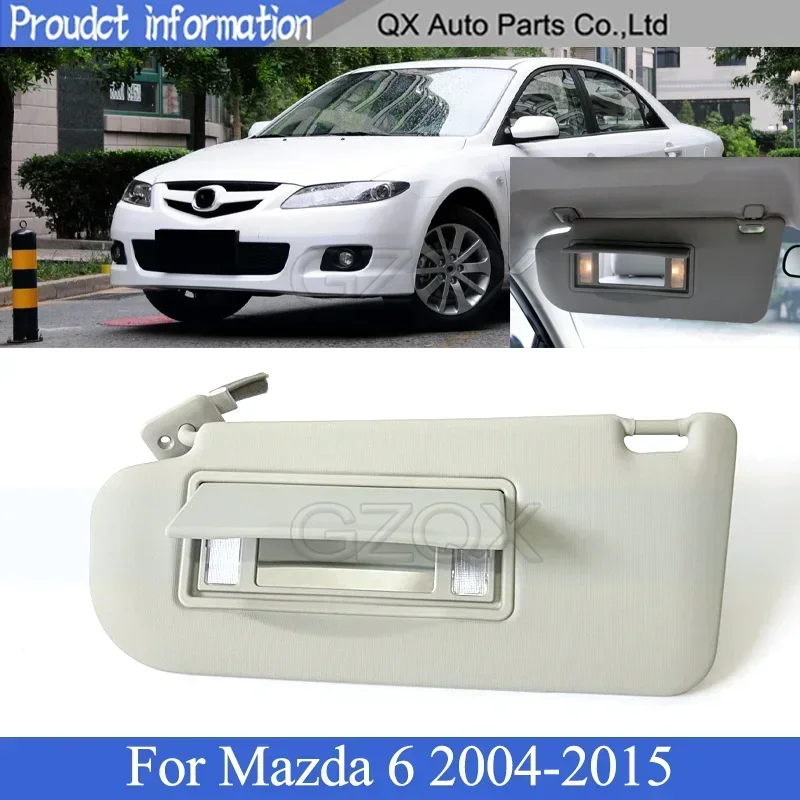 CAPQX Sun Shield Overhead Console Interior Sunvisor With Mirror For Mazda 6 2004-2015 Front Sun visor assembly