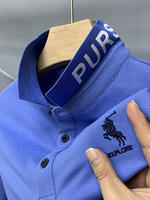 Brand Luxury High-end Men's Polo Shirt Lapel Horse Embroidery Short-sleeve Casual T-shirt Summer New Fashion Business Men's Wear