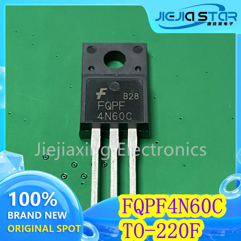 2pieces Electronics 4N60 FQPF4N60C 100% brand new imported original TO-220F plastic MOS field effect tube 4A 600V