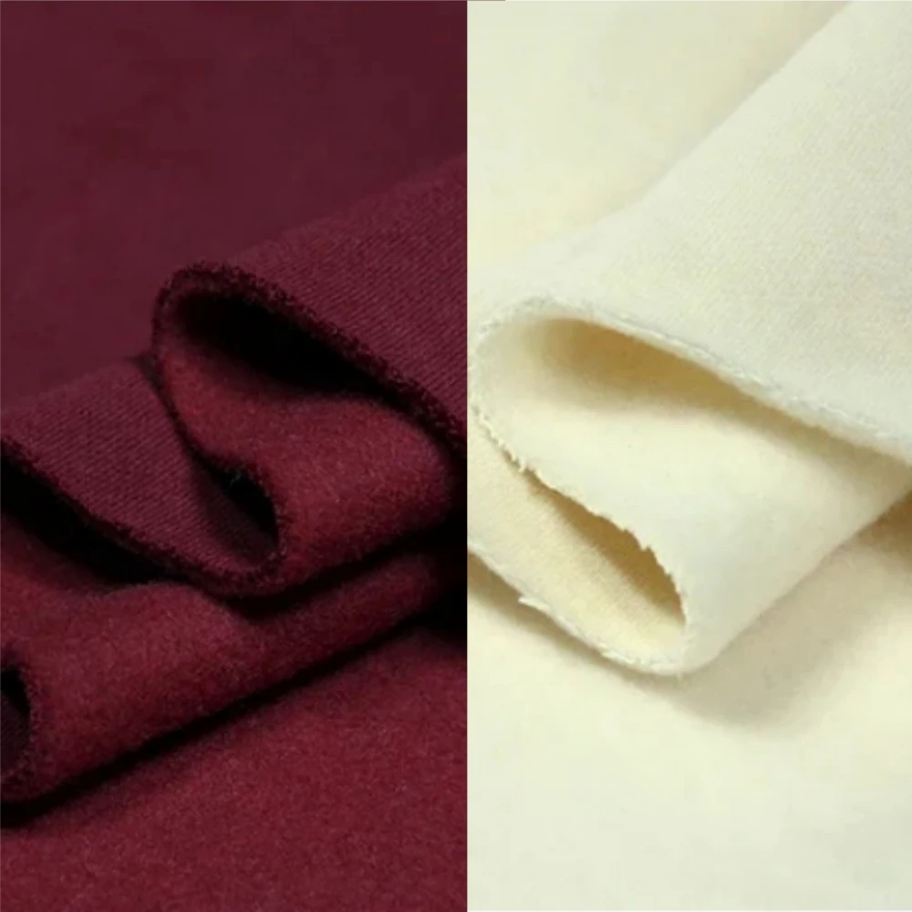 Cotton Knitting Thick Fleece Fabric Warm Winter Sweatpants Sweater Soft Clothing Design Cloth Diy Sew Fashion Wholesale Material