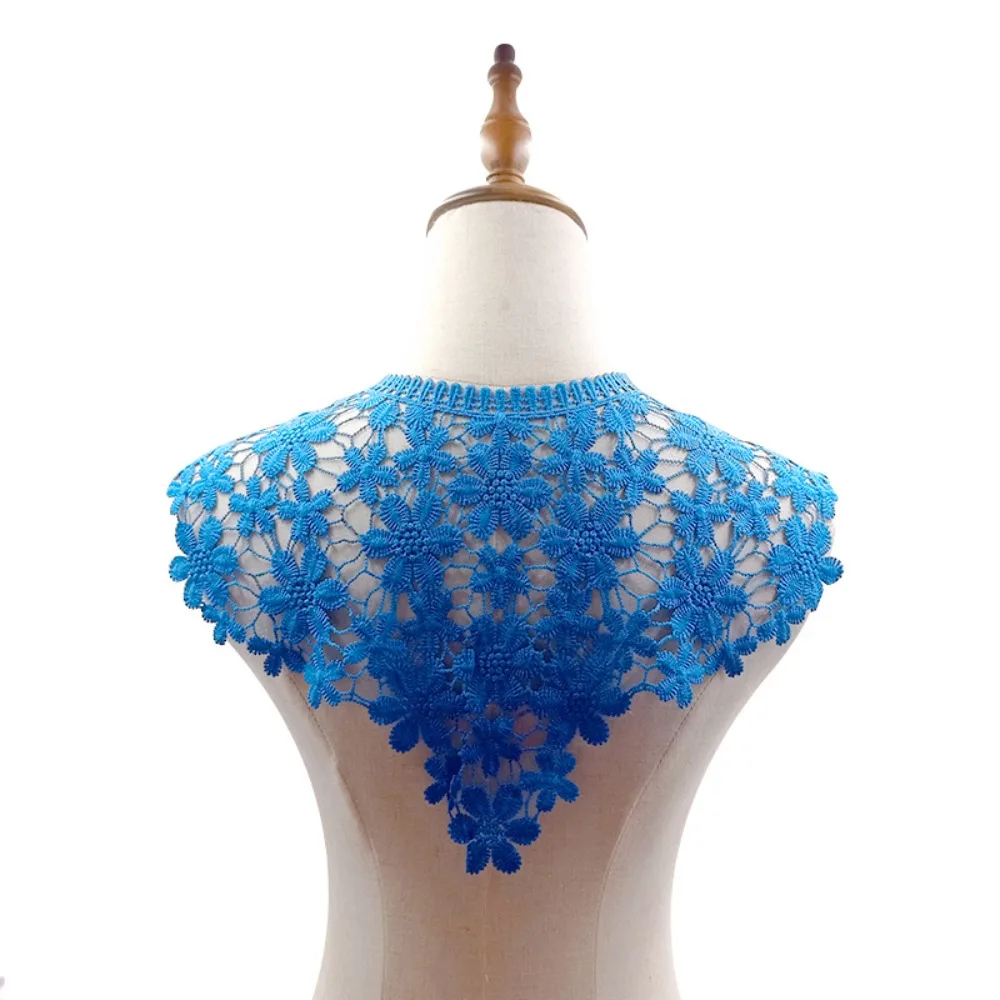 

Exquisite Fashion Lace Neckline Elegant Lace Fabric Hollow Neckline DIY Crochet Design Shawl Vest Decorative Accessory