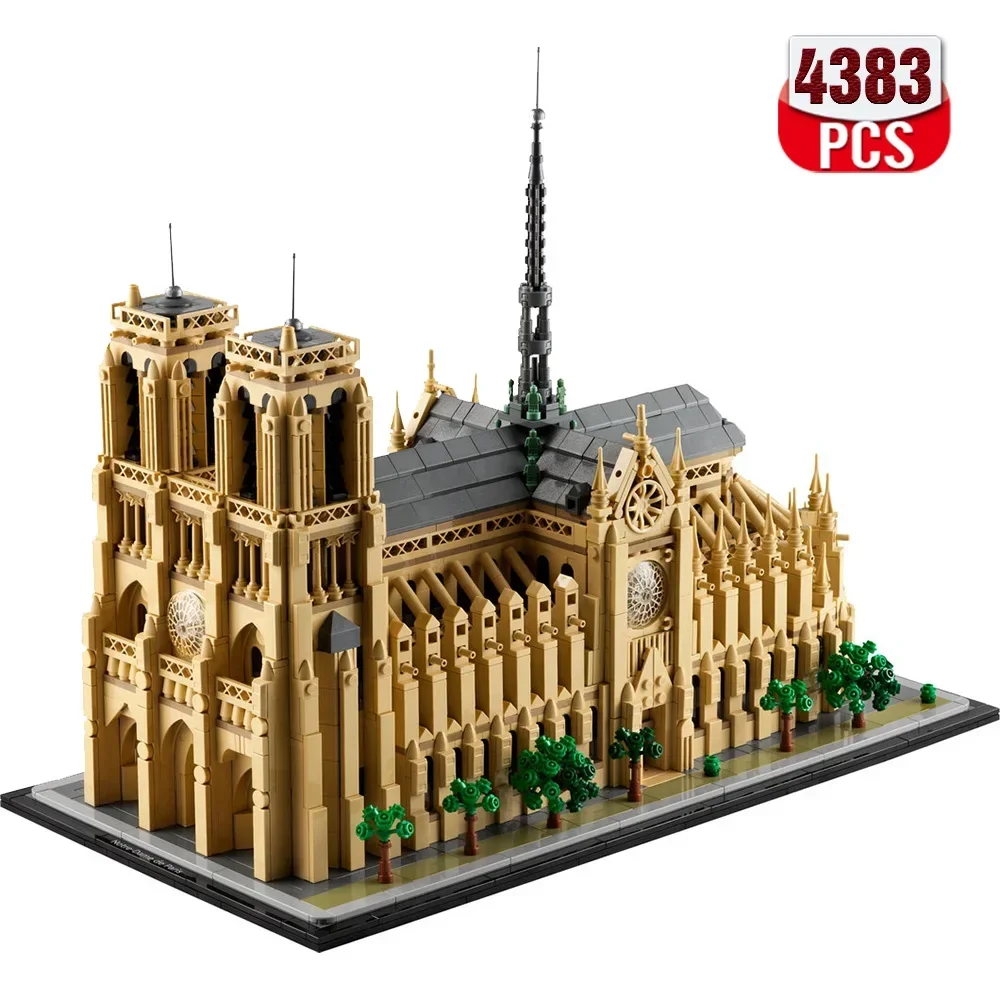 Kit de modèle rwNotre-Dame de Paris, ensemble de blocs de construction à collectionner pour adultes, cadeau d'urgence pour les amoureux de l'histoire, 21061