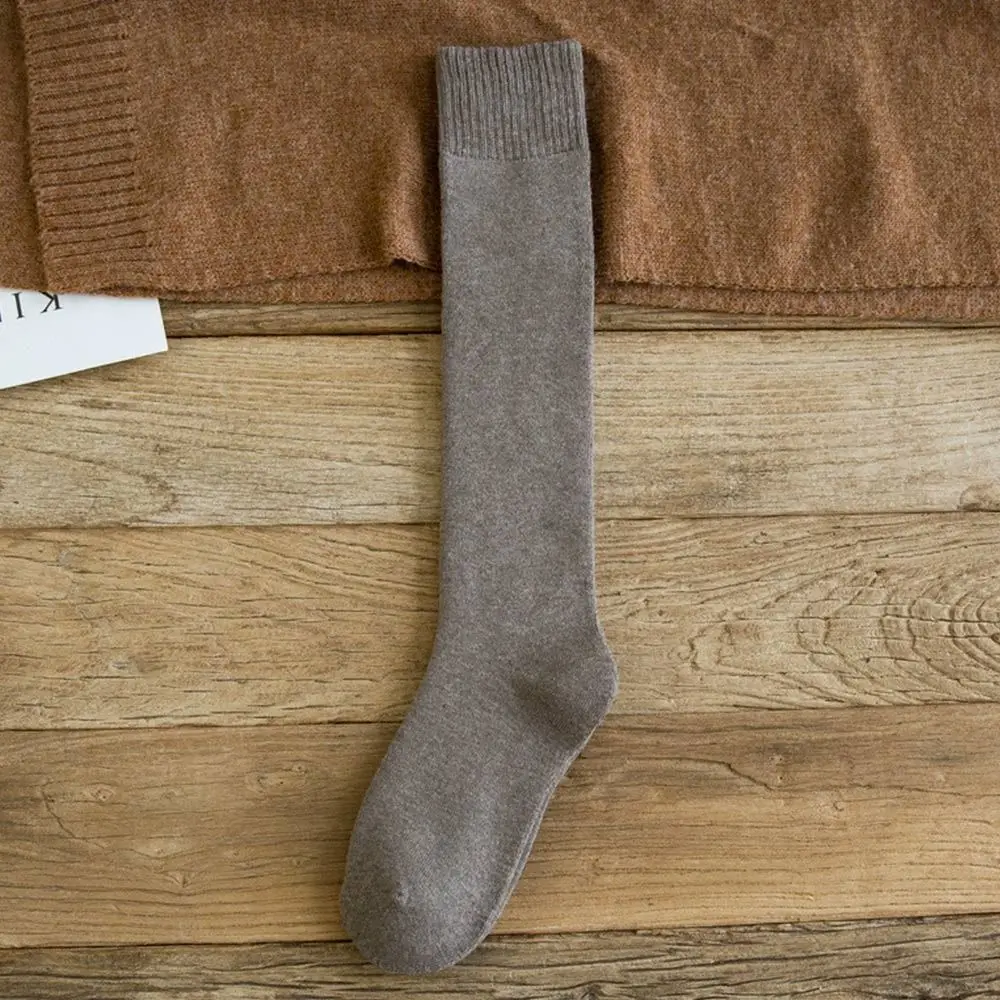 

Cotton Winter Compression Stocking Knee High Thicken Warm Long Leg Terry Socks Breathable Solid Color Thermal Calf Socks