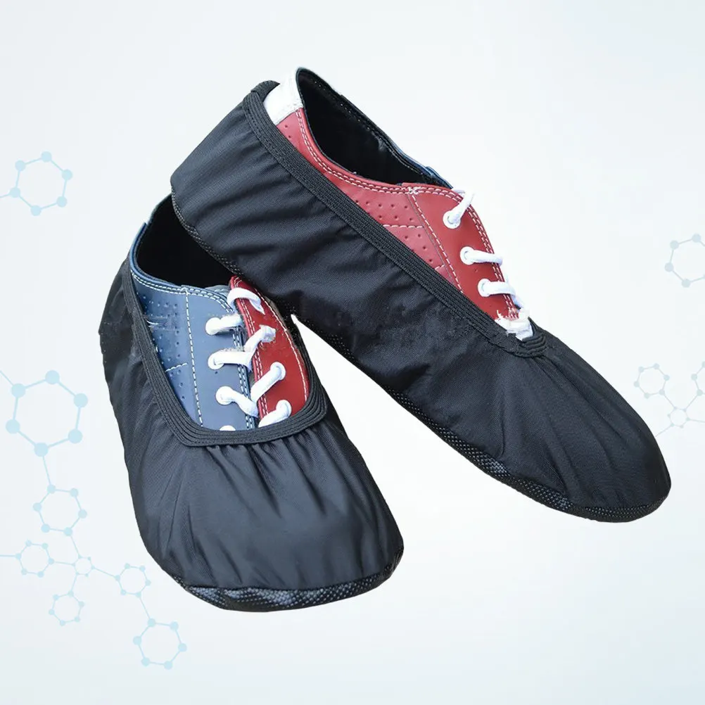 1Pair Bowling Shoe Cover Waterproof Non-Slip Wear-Resistant Rubber Sole Foldable Lightweight Indoor Sports Shoe Protector