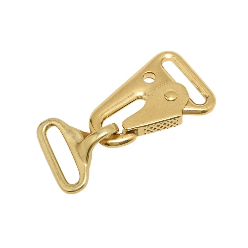Solid Brass Carabiner Snap Hook Hawksbill Shape Buckle Trigger Clip Clasps for Backpack Bag Strap Parts Pet Leash Accessories
