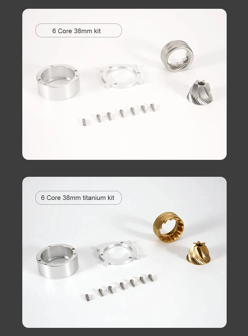 CAFOVO طاحونة لدغ ل 03 مطحنة حبوب البن 7 الأساسية 48 مللي متر لدغ 6 الأساسية 38 مللي متر لدغ اسبريسو مطحنة القهوة الكهربائية الملحقات #2