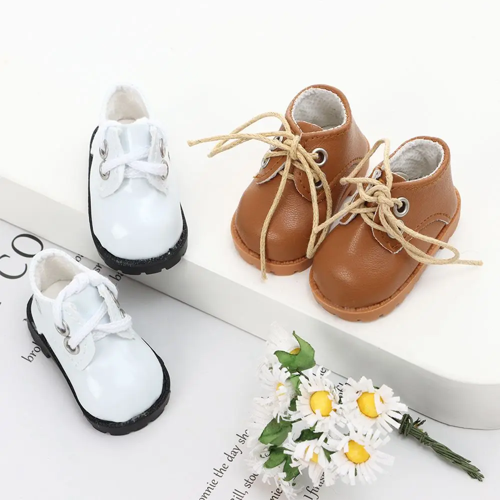 New Doll Toy Bright Leather Shoes Suit for 15-20cm Doll Mini Shoes for 1/6 Doll Toys For Girls Gifts Doll Accessories
