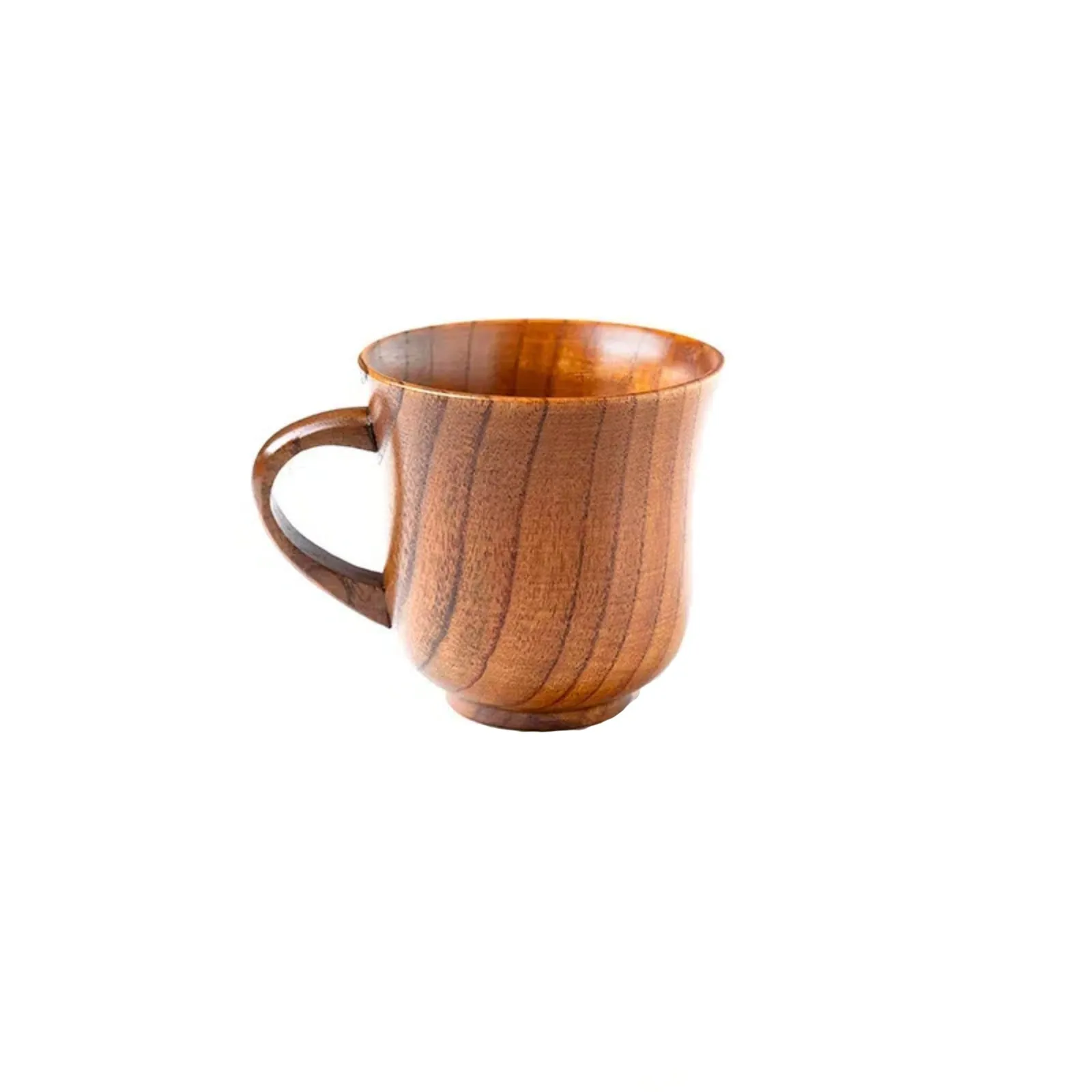 

Wooden Cup Coffee Tea Beer Wooden Mug With Wooden Handle High Temperature Resistant Retro Kitchen Drinkware Accessories