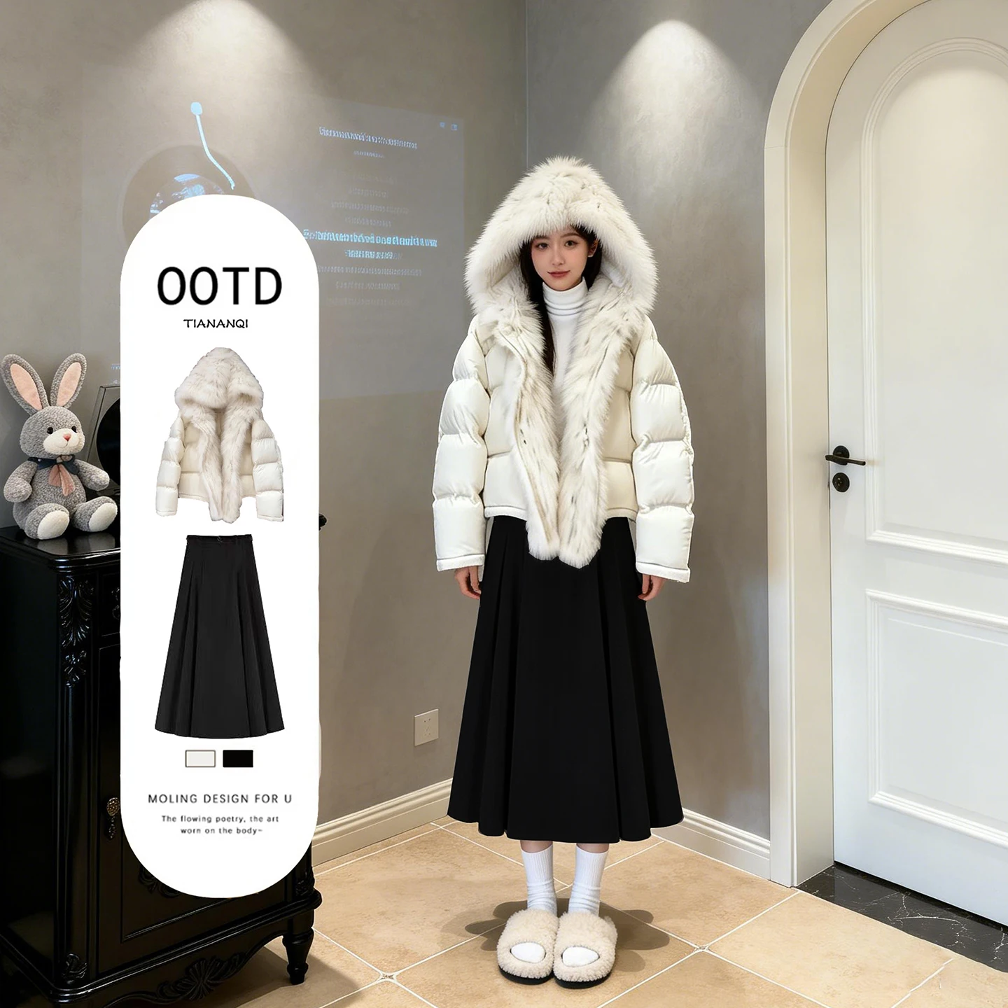 

Корейский модный теплый хлопковый комплект из двух предметов: юбка и топ, весенняя новинка, универсальный, удобный, длинный рукав