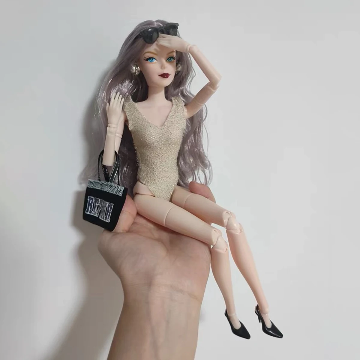 Retro Romantisches Make-up Lockiges Haar Schöne Prinzessin Puppe 1/6 BJD Figur Kopf Zubehör 30 cm Körper Super Weiße Haut Dress Up Spielzeug