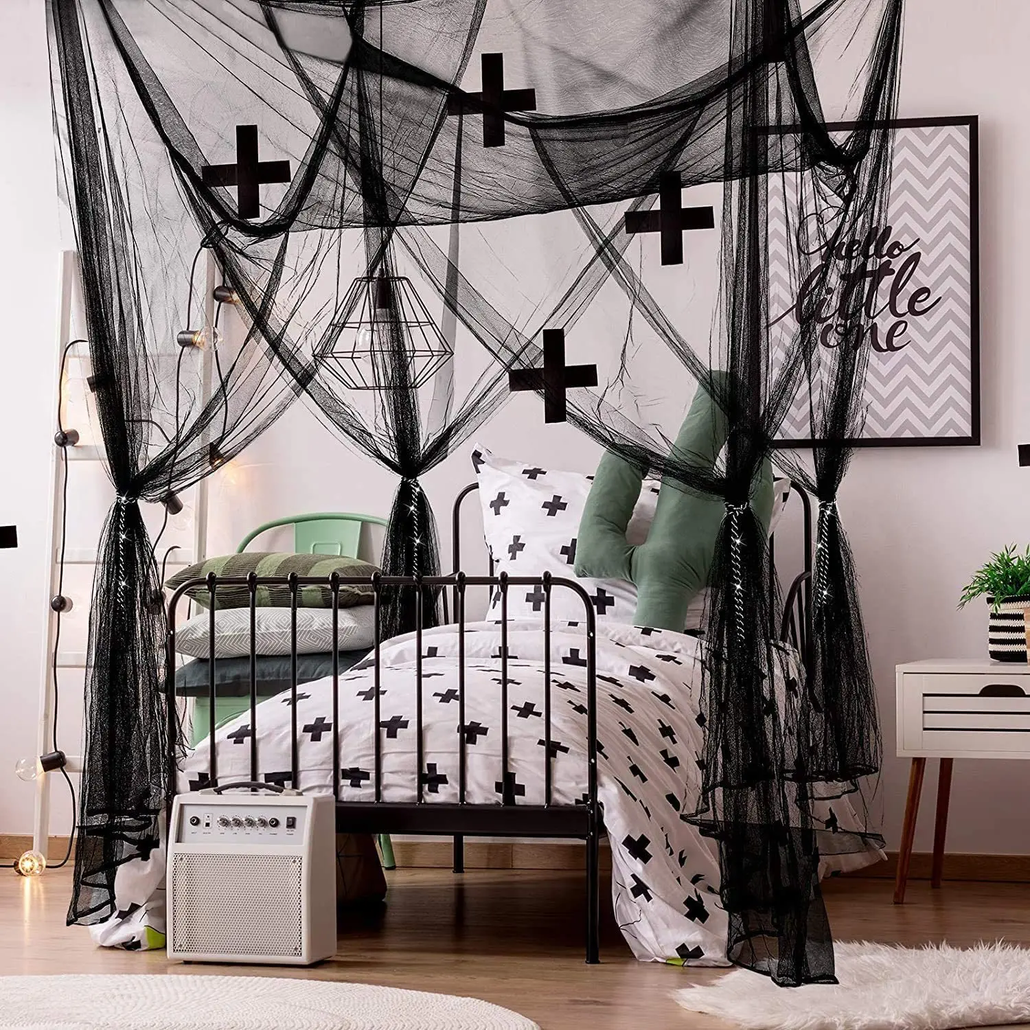 Black Quadrate  Mosquito Net For Bed Canopy Curtain Bed Valance Insecticide Treated Mosquito Net For Outdoor Camping view 2