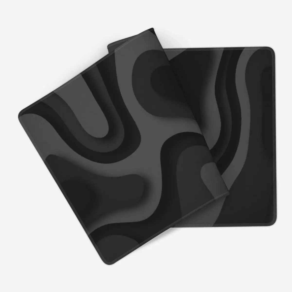 Large Mouse Pad Black And Grey Liquid Swirl Abstract Art Laptop Mats Keyboard Carpet Computer Gaming Office Accessories Desk Mat