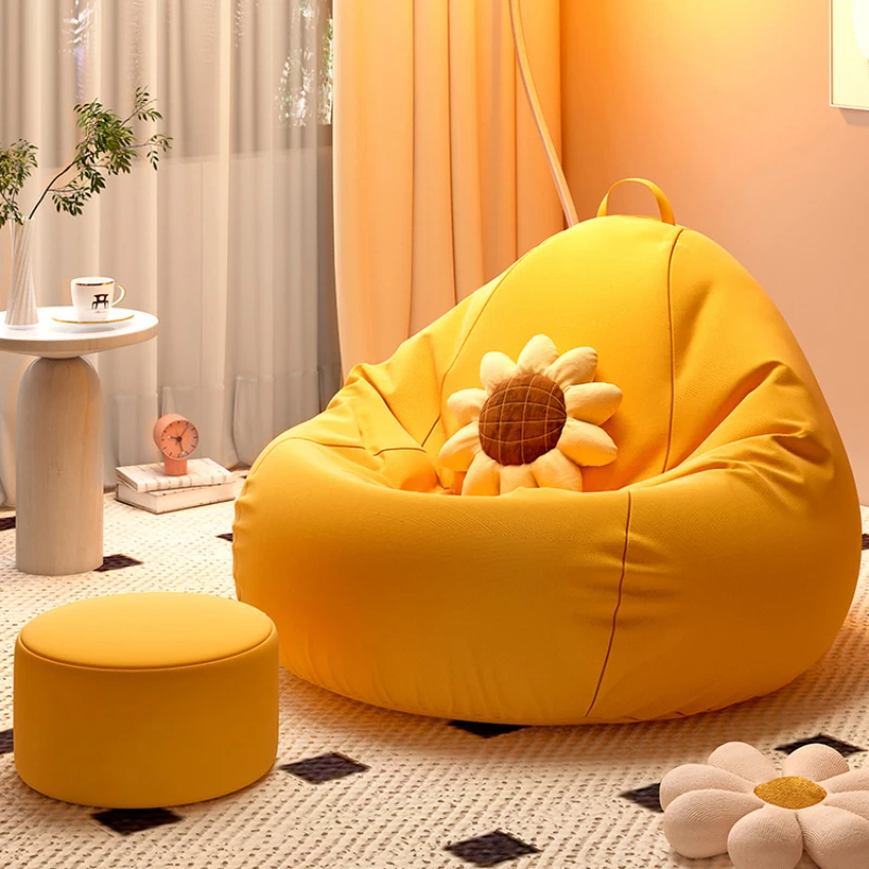 

Reading Lazy Bean Bag Sofas Modern Puffs Luxury Banquet Factory Yellow Bean Bag Sofas Fabric Cheap Canape Salon Home Furniture