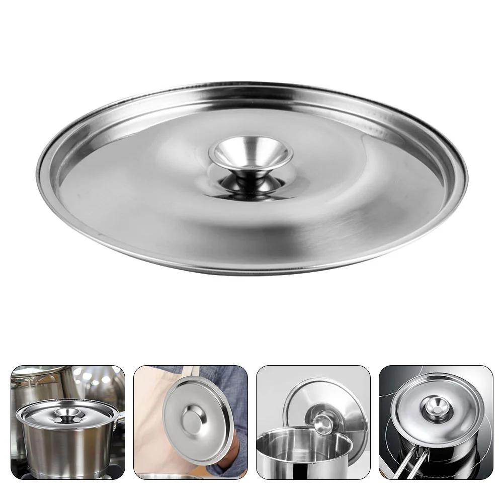 24cm/26cm Seasoning Jar Lid Universal 201 Stainless Steel Pot Lid Household Oil Tank Flavor Cup Pan Pot Lids Kitchen Accessories