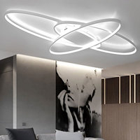 LED Ceiling Lamp Ceiling Light Children's Living Room Lamp for Living Room Dimmable Geometric Aluminum Living Room Lighting