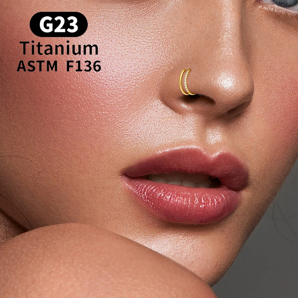 G23 Titan Runde Hoop D Form Nasenring Daith Herz Ohrring 16G CZ Scharniersegment Ohr Tragus Knorpel Helix Piercing Schmuck – Detail 18