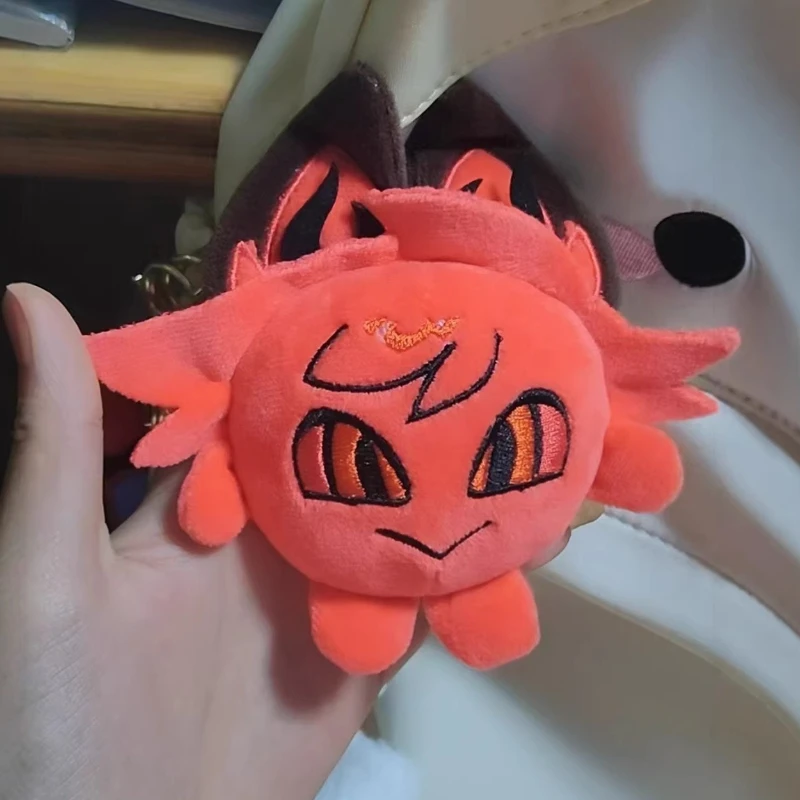 10cm VOX Radio Demon Alastor Cartoon Anime Plushies Cosplay Keychain Cute Plush Doll Pendant Merchandise Backpack Accessory Gift view 3